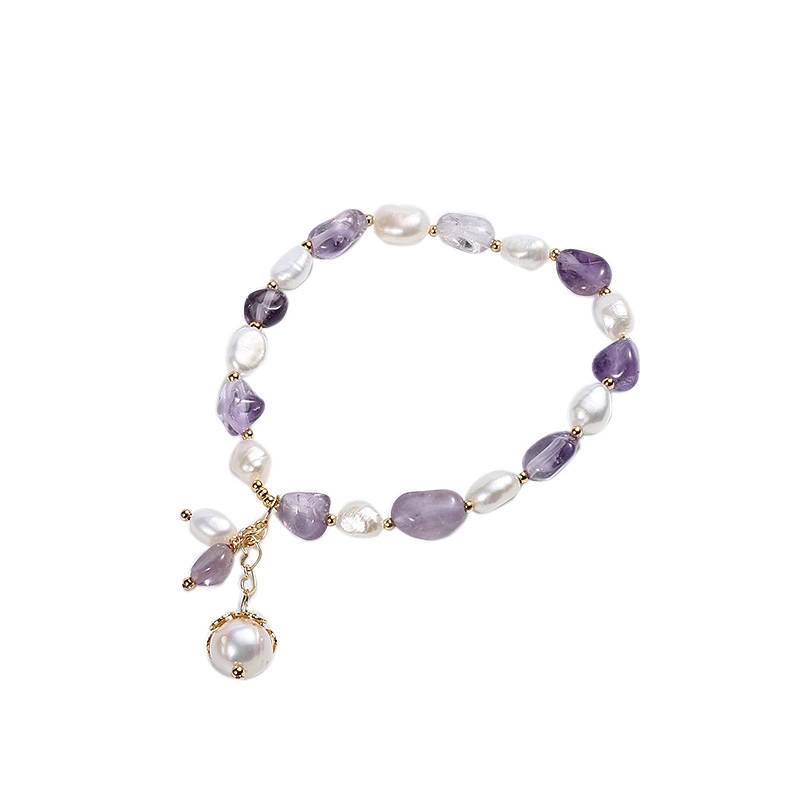 Pearl Harmony Amethyst Kristall Armband