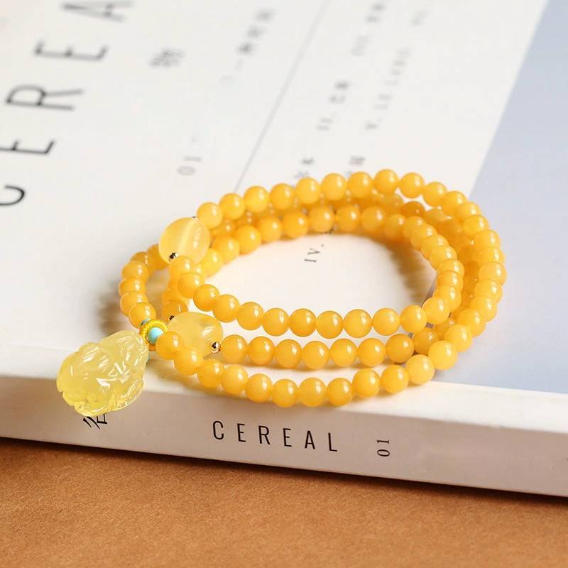 Golden Guardian Amber Crystal Bracelet