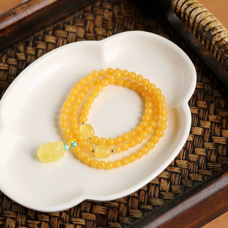 Golden Guardian Amber Crystal Bracelet