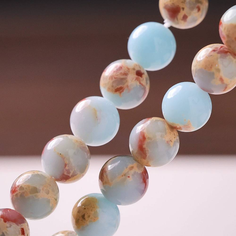 Azure Horizon Blue Agalmatolite Crystal Bracelet