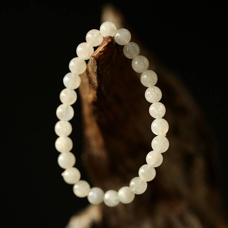 Lunar Luminous White Moonstone Crystal Bracelet