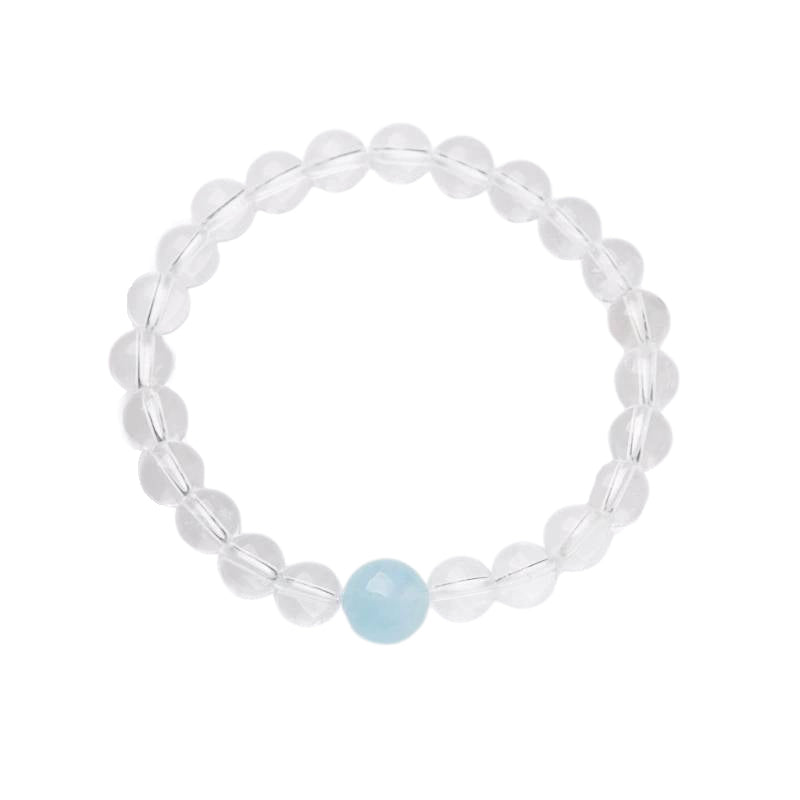 Ocean’s Clarity Clear Quartz Crystal Bracelet