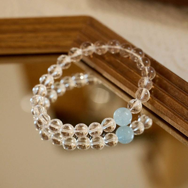 Ocean’s Clarity Clear Quartz Crystal Bracelet