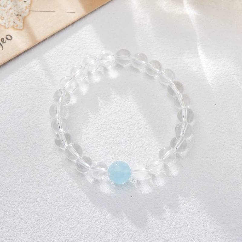 Ocean’s Clarity Clear Quartz Crystal Bracelet