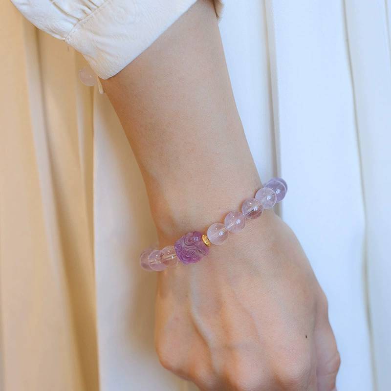 Ewiges Labyrinth Amethyst Kristall Armband