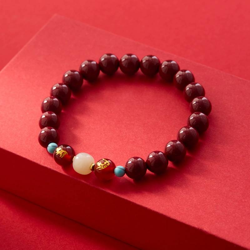 Zodiac Harmony Vermilion Agate Crystal Bracelet