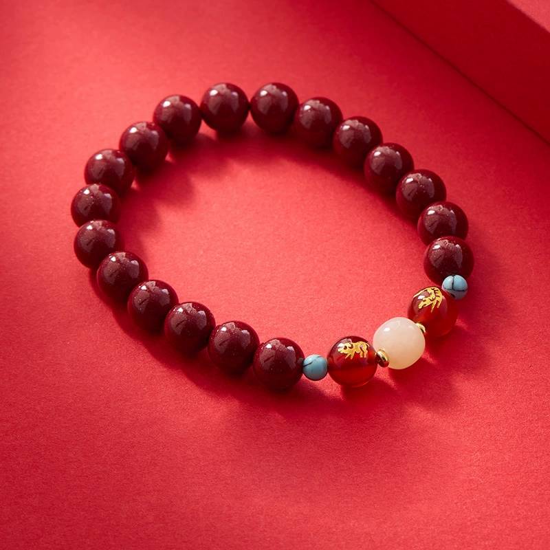 Zodiac Harmony Vermilion Agate Crystal Bracelet