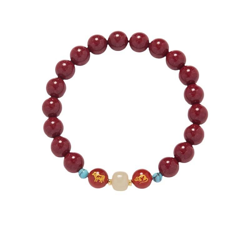 Zodiac Harmony Vermilion Agate Crystal Bracelet