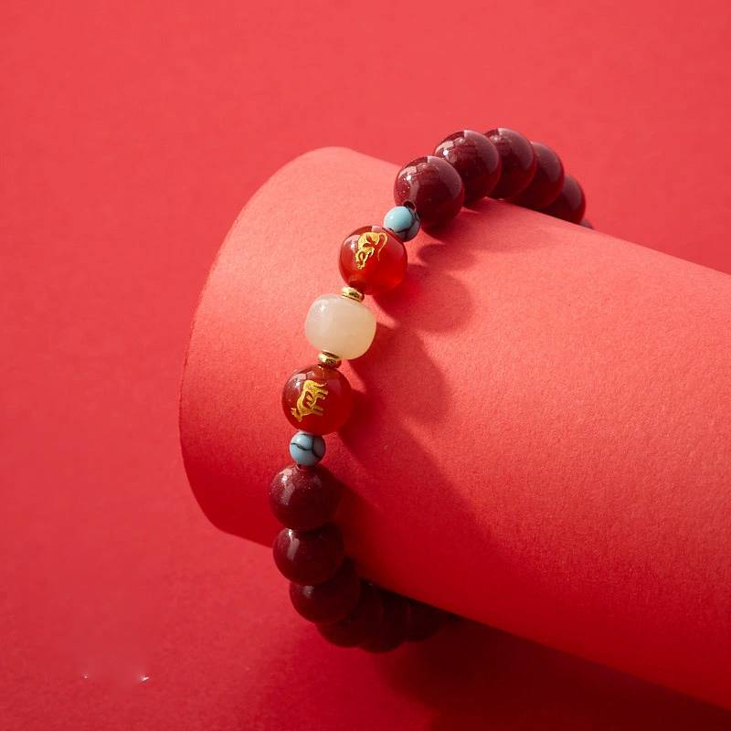 Zodiac Harmony Vermilion Agate Crystal Bracelet