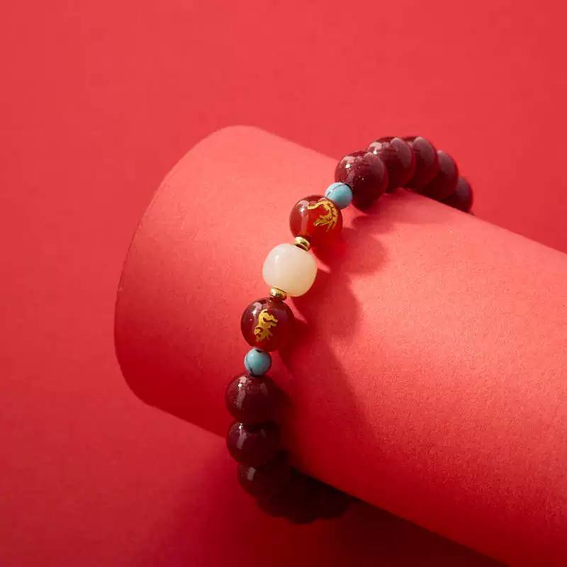 Zodiac Harmony Vermilion Agate Crystal Bracelet
