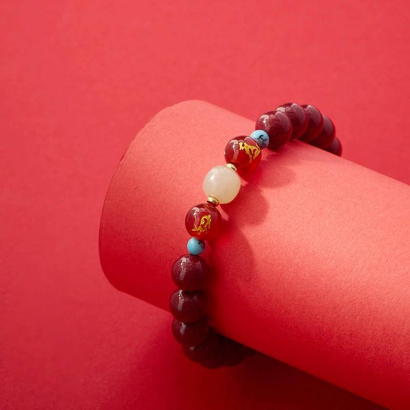 Zodiac Harmony Vermilion Agate Crystal Bracelet
