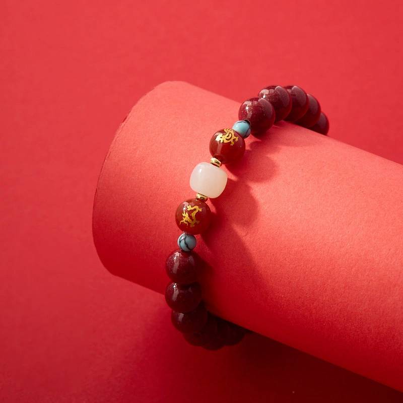 Zodiac Harmony Vermilion Agate Crystal Bracelet