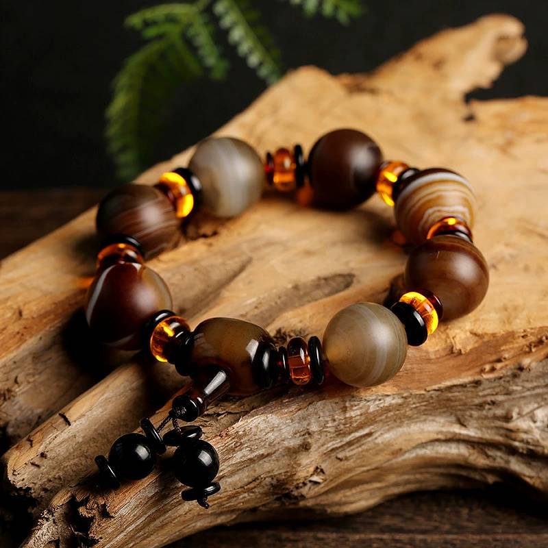 Earth Guardian Matte Sardonyx Crystal Bracelet