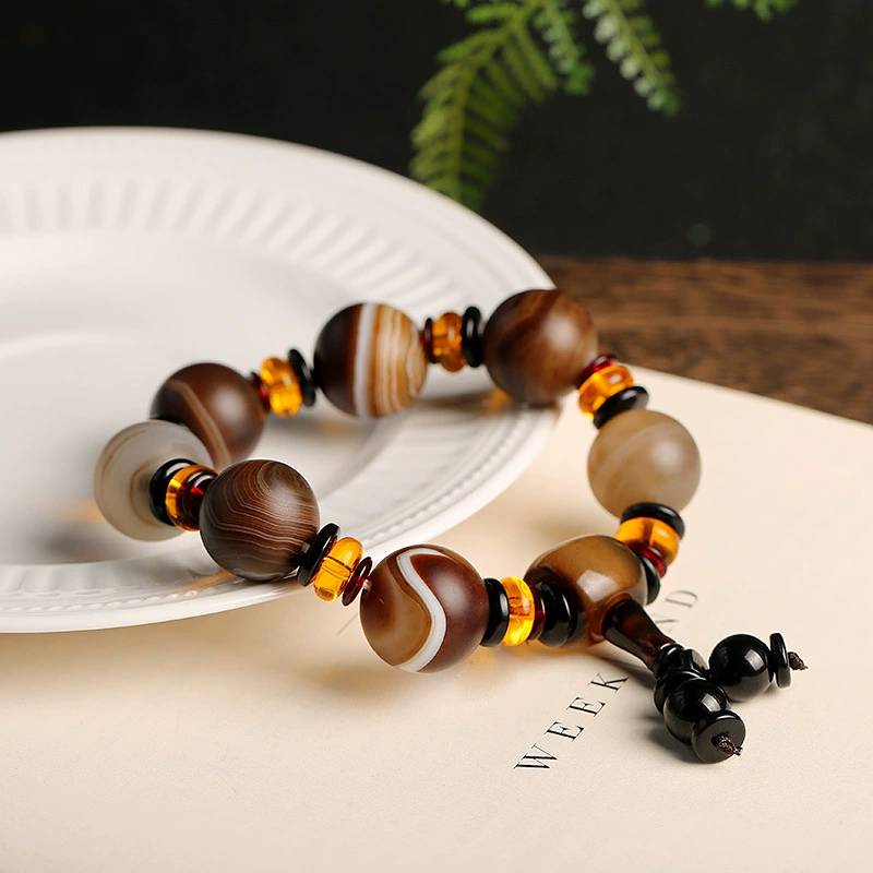 Earth Guardian Matte Sardonyx Crystal Bracelet