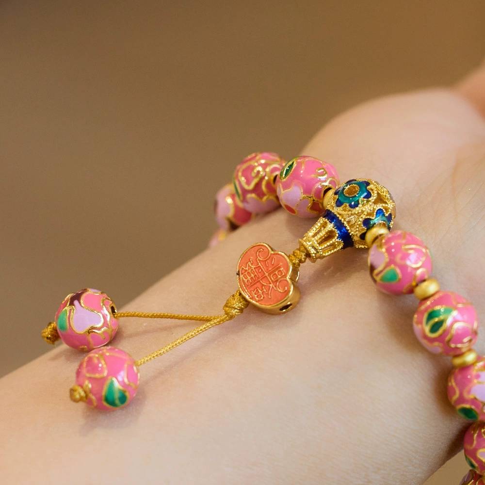 Blossom Orb Porcelain & Enamel Crystal Bracelet
