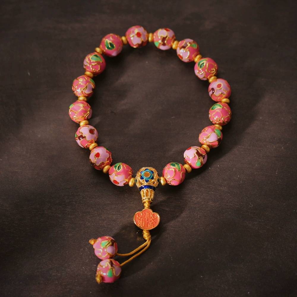 Blossom Orb Porcelain & Enamel Crystal Bracelet