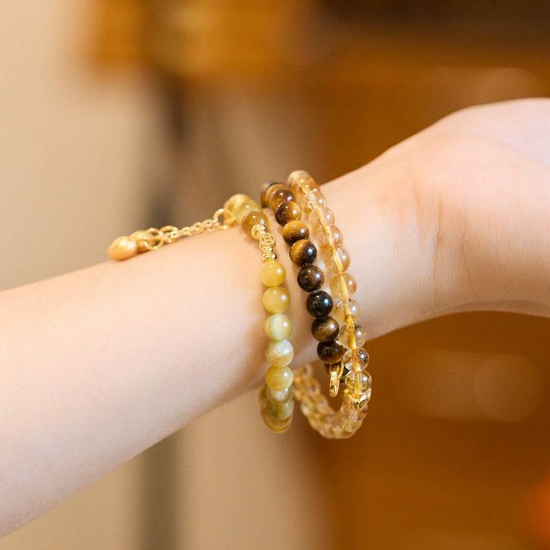 Golden Equinox Tiger’s Eye & Citrine Crystal Bracelet