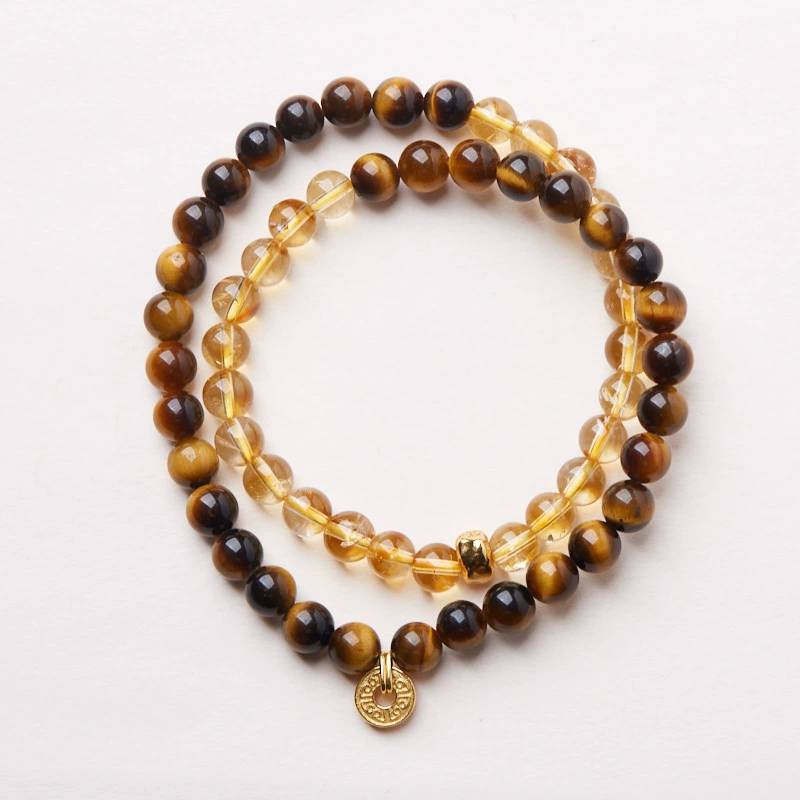 Golden Equinox Tiger’s Eye & Citrine Crystal Bracelet
