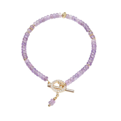 Abacus Whisper Amethyst Crystal Bracelet