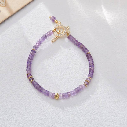 Abacus Whisper Amethyst Crystal Bracelet