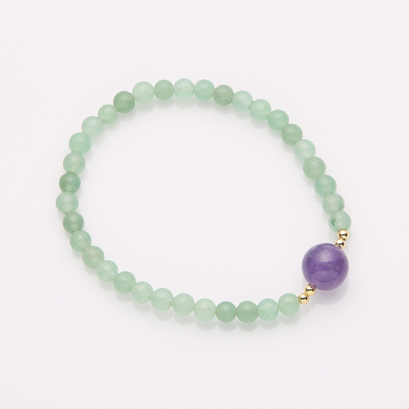 Tranquil Forest Amethyst & Green Aventurine Crystal Bracelet