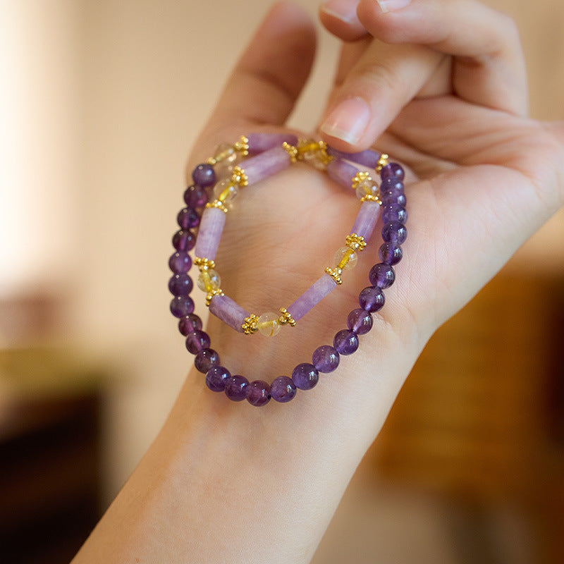 Twilight Balance Amethyst Crystal Bracelet