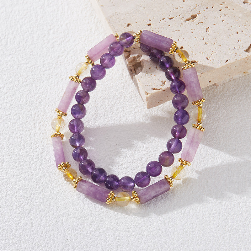 Twilight Balance Amethyst Crystal Bracelet
