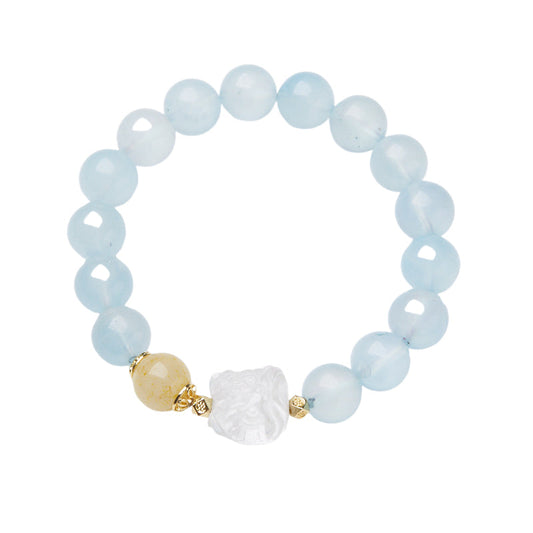 Ocean Clarity Aquamarine Crystal Bracelet