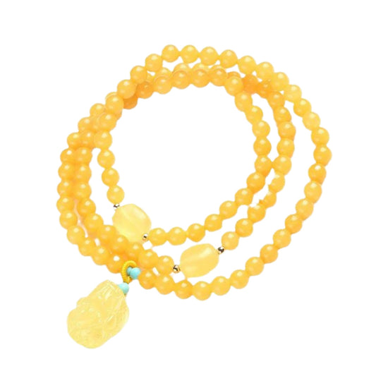 Golden Guardian Amber Crystal Bracelet