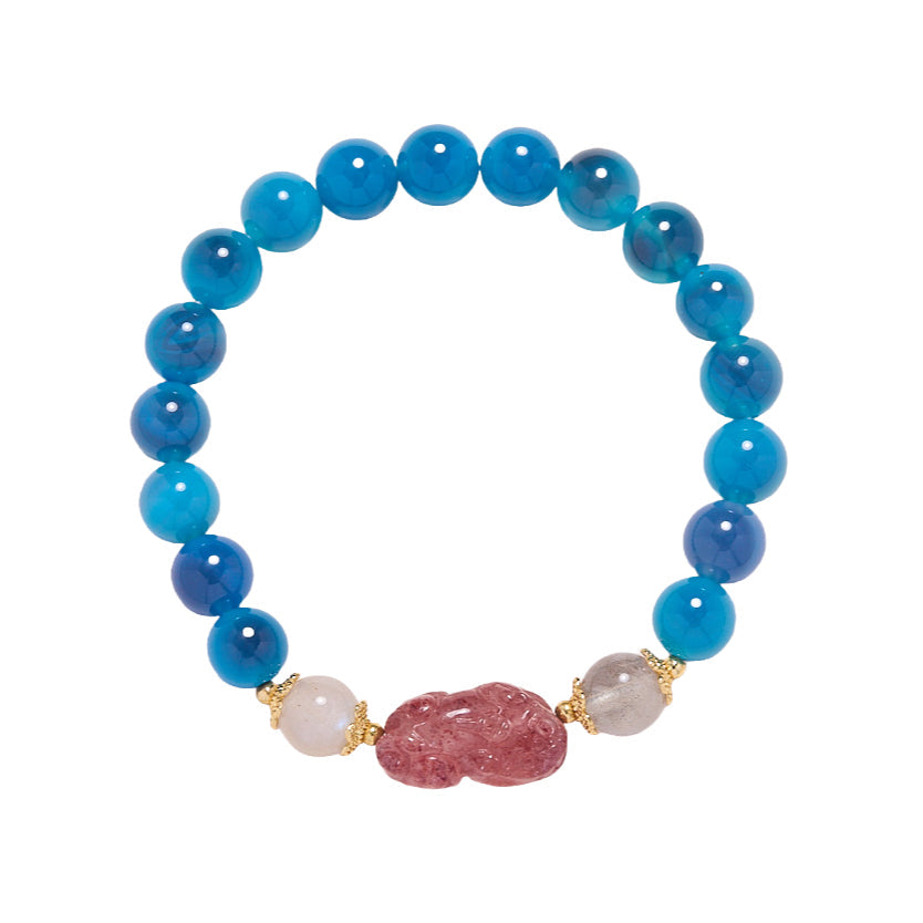Serene Guardian Blue Lace Agate Crystal Bracelet