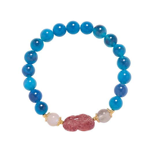 Serene Guardian Blue Lace Agate Crystal Bracelet
