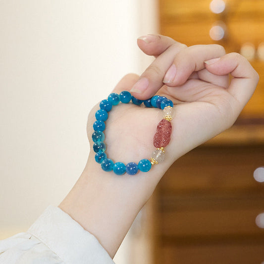 Serene Guardian Blue Lace Agate Crystal Bracelet