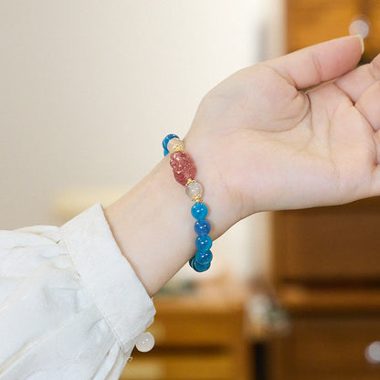 Serene Guardian Blue Lace Agate Crystal Bracelet