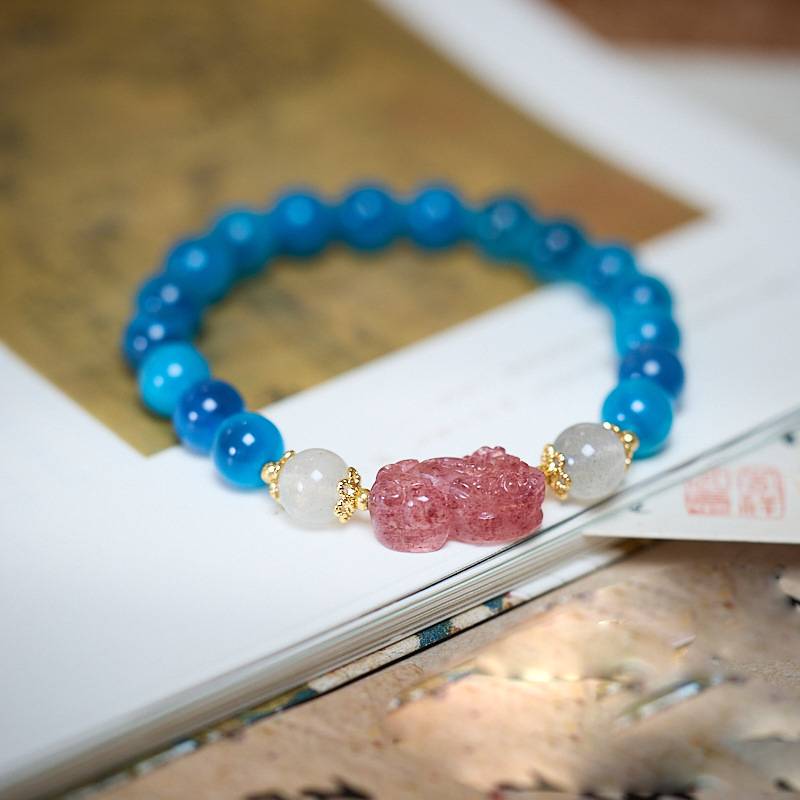 Serene Guardian Blue Lace Agate Crystal Bracelet