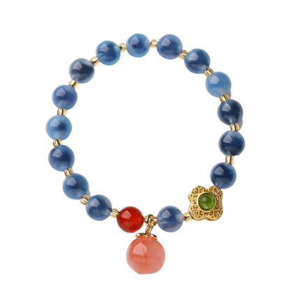 Lagoon Heart Blue Lace Agate Crystal Bracelet