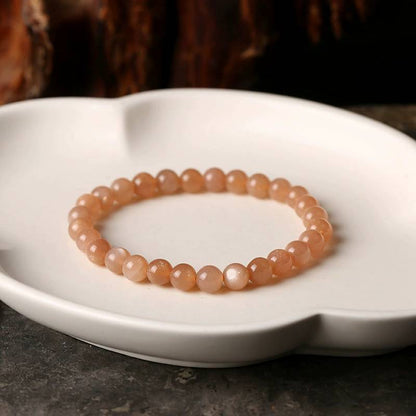 Dawn Glow Peach Moonstone Crystal Bracelet