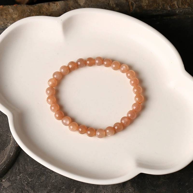 Dawn Glow Peach Moonstone Crystal Bracelet