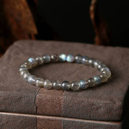 Moonlit Haze Grau Mondstein Kristall Armband