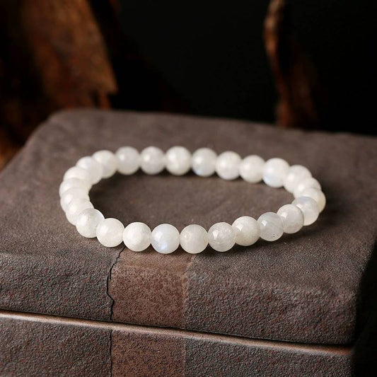 Lunar Luminous White Moonstone Crystal Bracelet
