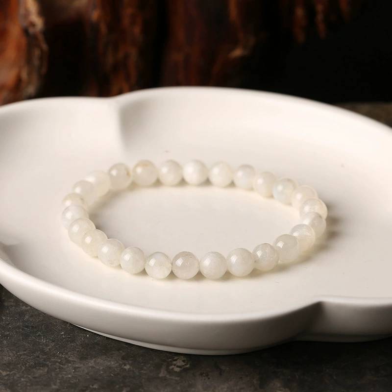 Lunar Luminous White Moonstone Crystal Bracelet
