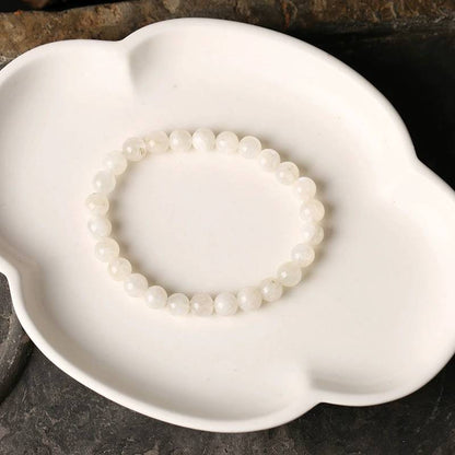 Lunar Luminous White Moonstone Crystal Bracelet