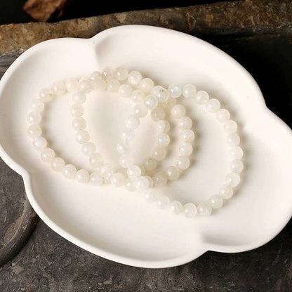 Lunar Luminous White Moonstone Crystal Bracelet