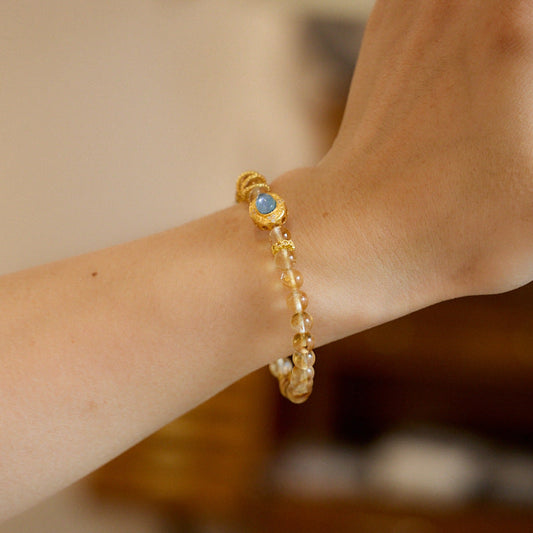 Golden Tides Citrine Crystal Bracelet