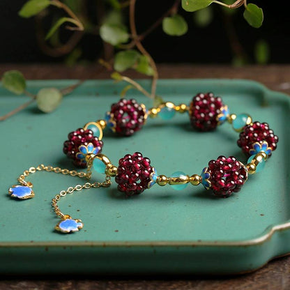 Mulberry Garnet Crystal Bracelet