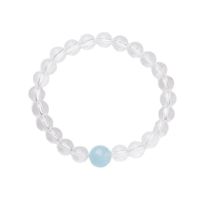Ocean’s Clarity Clear Quartz Crystal Bracelet
