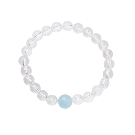 Ocean’s Clarity Clear Quartz Crystal Bracelet