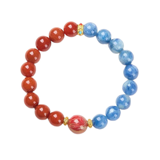 Celestial Warrior Red & Blue Crystal Bracelet