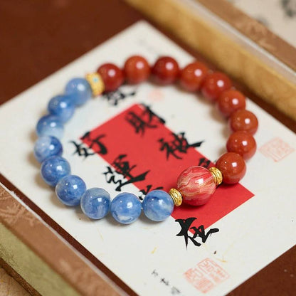 Celestial Warrior Red & Blue Crystal Bracelet