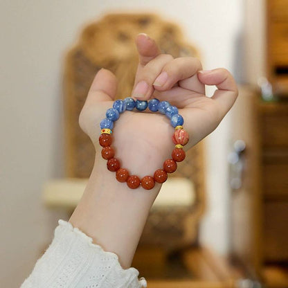 Celestial Warrior Red & Blue Crystal Bracelet
