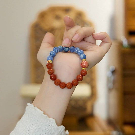 Celestial Warrior Red & Blue Crystal Bracelet